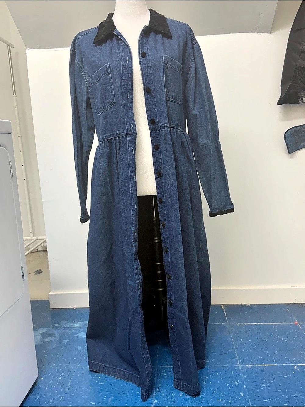 90’s Denim Maxi Shirt Dress Size Medium